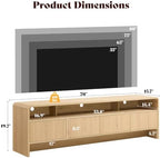 AMERLIFE 70" Modern Curved TV Stand with Storage for TVs Up to 80" - Image 5