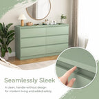 Spaco Dresser for Bedroom,Modern 6 Drawer Dresser with Deep Drawer,Wide Storage Chest of Drawers,Bedroom Storage Organizer Furniture,TV Stand for Living Room - Image 4