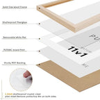 puthiac 11x17 Solid Oak Wood Picture Frame, Natural Oak, 1 Pack - Image 2