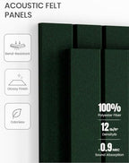 Fluxynara 36" x 24" Large Felt Bulletin Board, Pine Green - Image 5