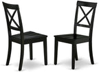East West Furniture DLBO3-BLK-W 3 Piece Dining Table Set - Image 4