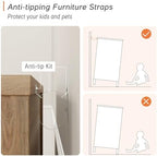 WAMPAT Dresser for Bedroom with 3 Drawers, Oak Wood Dressers - Image 6