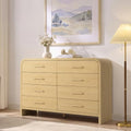 Curved Drawer Dresser for Bedroom with 8 Drawers, 54'' Wide Chest of Drawer by TheBeautyofRusticRefined