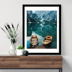 Hongkee 18x24 Frame Set of 4, 18 x 24 Black Wood Style(Mat 16x20) - Image 2