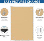 Hongkee 20x30 Frame Set of 4, 20 x 30 Distressed White Wood(Mat 16x24) - Image 5