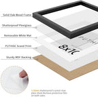 puthiac 8x10 Solid Oak Wood Picture Frame, Black, 1 Pack - Image 2