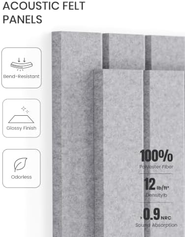 Fluxynara 48" x 36" Large Felt Bulletin Board, Soft Gray - Image 5