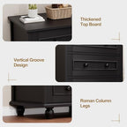 4 Drawer Dresser for Bedroom, 35'' Tall Storage Chest of Drawers, Black - Image 5