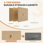 Sweetcrispy 7 Drawer Dresser for Bedroom Storage with Fabric Bins, Khaki - Image 6