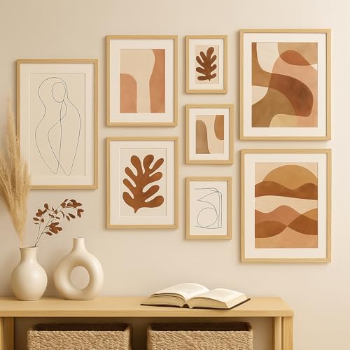 puthiac 6x8 Solid Oak Wood Picture Frames, Natural Oak, 3 Pack - Image 7