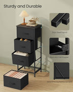 SONGMICS Dresser for Bedroom, Tall Dresser with 4 Fabric Drawers - Image 6