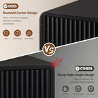 HOUROM Black Fluted Dresser for Bedroom,9 Drawer Chest,59in Wood Cabinet - Image 3