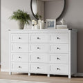 BORNOON 12-Drawer Dresser, Modern Wooden Storage Chest of Drawers, Dresser TV Stand, Wood Drawer Organizer with Metal Handles for Bedroom, Living Room, Hallway by BORNOON