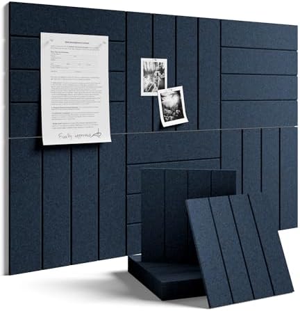 Fluxynara 36" x 24" Large Felt Bulletin Board, Carbon Blue by FLUXYNARA