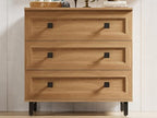 FENSULN Modern Dresser for Bedroom with 9 Drawers, 3 in 1 Wooden Chest of Drawers with Organizer Storage for Bed Room,Livingroom Hallway Oak - Image 5