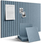 Fluxynara 36" x 24" Large Felt Bulletin Board, Dusty Blue by FLUXYNARA