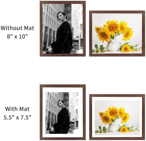 puthiac Walnut Wood Picture Frame, 8x10 inches, 1 Pack, Natural Solid Wooden Frame for Wall Art Photo and Prints - Image 4