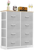 8-Drawer Dresser for Bedroom, Anti-Tip Tall Storage Organizer by SageNest