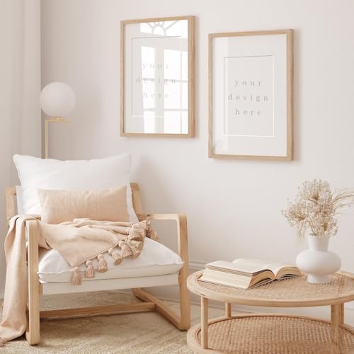 puthiac 13x19 Solid Oak Wood Picture Frame, Natural Oak, 1 Pack - Image 6