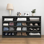 VERYKE Black 12 Drawer Dresser for Bedroom,Chest of Drawers with No-Handle Design for Closet,Modern Wood Dresser Bedroom Storage Furniture - Image 2