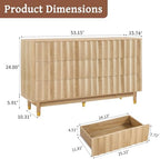 Bifins 53" Wide Fluted 6 Drawer Dresser - Image 2
