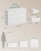 SONGMICS Dresser for Bedroom, Wide Dresser with 7 Fabric Drawers - Image 2