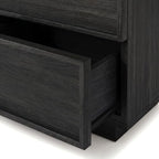 9 Drawer Dresser for Bedroom, 59.1" Wide Double Chest of Drawers with Storage, Wood Dresser TV Stand, Modern Closet Store Organizer for Living Room, Hallway, Nursery, Black - Image 6