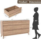 9 Drawer Mid Century Modern Dresser for Bedroom Chest of Drawers for Closet - Image 2