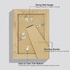 Hongkee 5x7 Picture Frame Set of 4, Made of Real Glass and Natural Oak Wooden Frame, 5 by 7 Photo for Wall or Tabletop - Display Picture 4x6 with Mat or 5x7 Without Mat - Image 3
