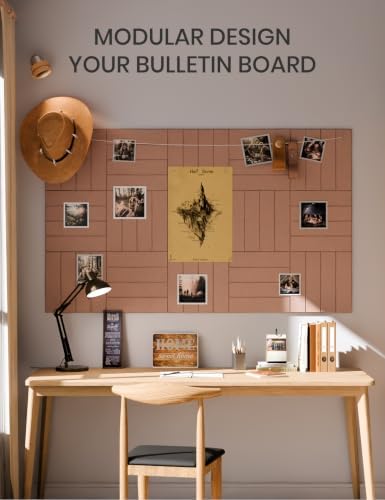 Fluxynara 36" x 24" Large Felt Bulletin Board, Boho - Image 6