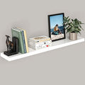 Ballucci Floating Shelf, 48" Wood Wall Shelf with Invisible Brackets for Bathroom, Living Room, Bedroom, Kitchen, Nursery, 8" Deep, White by Ballucci