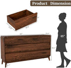 9 Drawer Mid Century Modern Dresser for Bedroom Chest of Drawers for Closet - Image 2