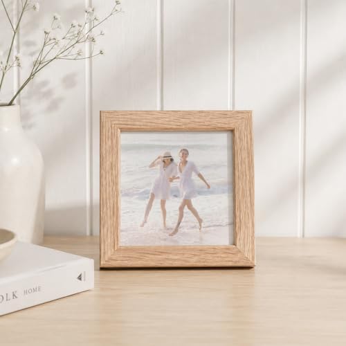 4x4 Picture Frame, Solid Oak Wood 4x4 Photo Frames - Image 2