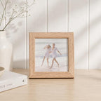 4x4 Picture Frame, Solid Oak Wood 4x4 Photo Frames - Image 2