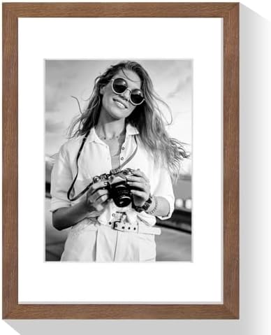 puthiac 9x12 Solid Oak Wood Picture Frame, Walnut, 1 Pack - Image 5