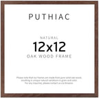 puthiac 12x12 Solid Oak Wood Picture Frame, Walnut, 1 Pack by PUTHIAC
