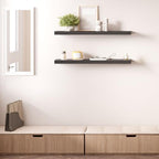 Ballucci Floating Shelves for Wall, 36" Wood Wall Shelf Set of 2, with Invisible Brackets for Bathroom, Living Room, Bedroom, Kitchen, Nursery, 8" Deep, Black - Image 6