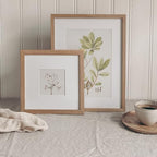 8x8 Picture Frame, Solid Oak Wood 8x8 photo Frame with Mat to 4x4 - Image 6