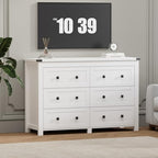 Wodeer 6 Drawer Dresser for Bedroom, White Modern Dressers & Chests of Drawers with Metal Handles, Closet Storage Dresser, Storage Cabinet and Organizer with Drawers by WODEER