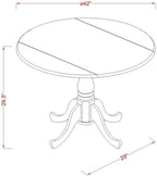East West Furniture DLBO3-LWH-LC 3 Piece Modern Dining Table Set Contains a - Image 5