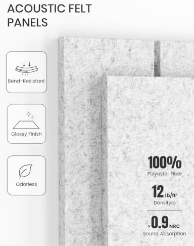 Fluxynara 36" x 24" Large Felt Bulletin Board, Light Gray - Image 5