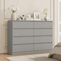 Grey 8 Drawer Dresser for Bedroom,Modern Large Dresser with Deep Drawer,Wide Bedroom Storage Chest of Drawer,Wood Storage Organizer Furniture for Living Room,Closet by CIPACHOHOMEFURNITURE