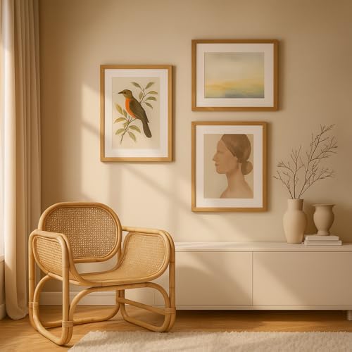 puthiac 10x14 Solid Oak Wood Picture Frame, Natural Oak, 1 Pack - Image 6