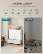 SONGMICS Dresser for Bedroom, Wide Dresser with 9 Fabric Drawers - Image 4