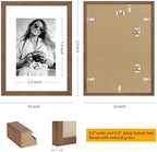 puthiac 9x12 Solid Oak Wood Picture Frame, Walnut, 1 Pack - Image 3