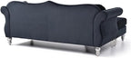 Glory Furniture Hollywood Velvet Sofa Chaise in Black - Image 5