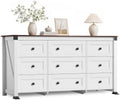 WLIVE 9 Drawer Dresser White, Wide Chest of Drawers & SGS-Tested Anti-Tip by WLIVE