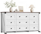 WLIVE 9 Drawer Dresser White, Wide Chest of Drawers & SGS-Tested Anti-Tip by WLIVE