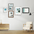 Hongkee 6x9 Picture Frame Set of 4, Made of Real Glass and Grey Wooden Frame - 6 by 9 Photo for Wall or Tabletop Display - Image 6