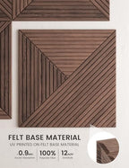 Fluxynara 6-Pack Large Felt Bulletin Board, Walnut Facet - Image 3